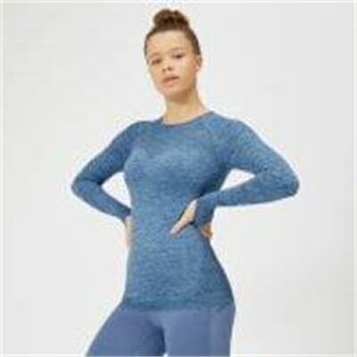 Fitness Mania - Inspire Seamless Long Sleeve Top - Blue - XS - Soft Blue