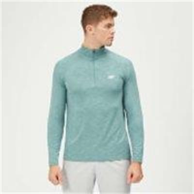 Fitness Mania - Performance 1/4 Zip Top - Airforce Blue Marl - XL - Airforce Blue Marl