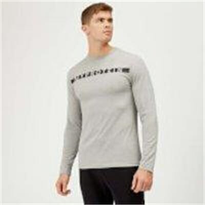 Fitness Mania - The Original Long Sleeve T-Shirt - Grey Marl - L - Grey Marl