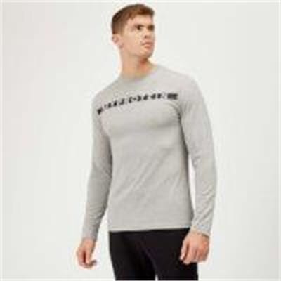 Fitness Mania - The Original Long Sleeve T-Shirt - Grey Marl - M - Grey Marl