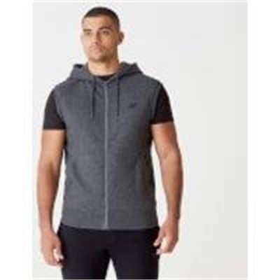 Fitness Mania - Tru-Fit Sleeveless Hoodie 2.0 - L - Charcoal Marl