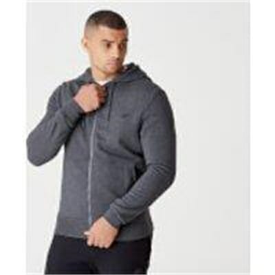 Fitness Mania - Tru-Fit Zip Up Hoodie 2.0 - Charcoal Marl - S - Charcoal Marl