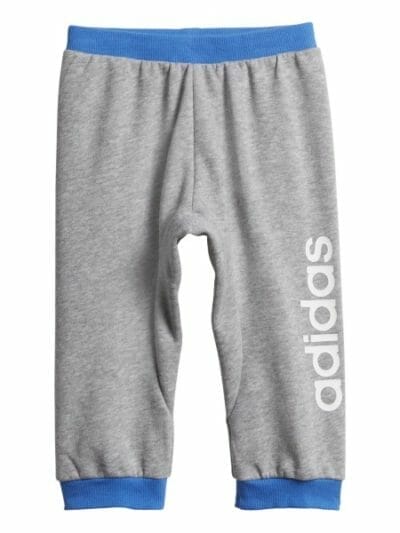 Fitness Mania - Adidas Linear Toddler Boys Track Pants - Medium Grey Heather/True Blue/White