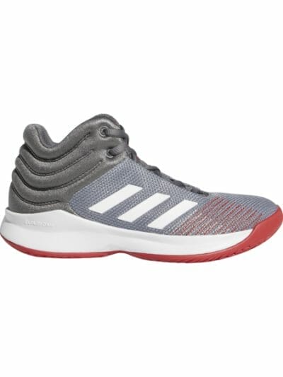 Fitness Mania - Adidas Pro Spark - Kids Basketball Shoes - Grey/Footwear White/Red