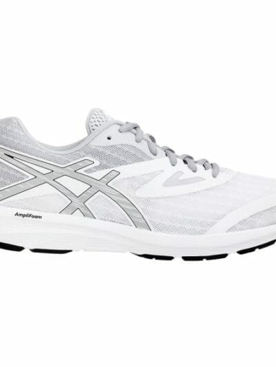 Fitness Mania - Asics Amplica - Mens Running Shoes - White/Silver/Black