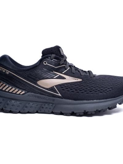 Fitness Mania - Brooks Adrenaline GTS 19 Metallic Pack - Womens Running Shoes - Black/Champagne