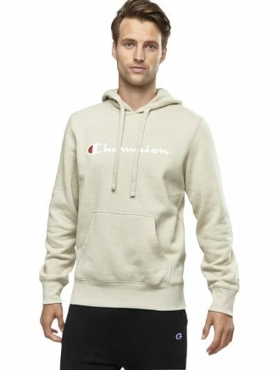 Fitness Mania - Champion Script Mens Hoodie - Light Taupe