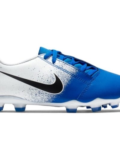 Fitness Mania - Nike Jr Phantom Venom Club FG - Kids Football Boots - White/Black/Racer Blue