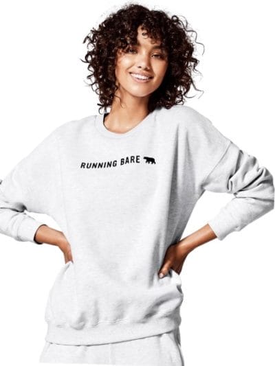 Fitness Mania - Running Bare Heritage Womens Training Sweatshirt - Snow Marle