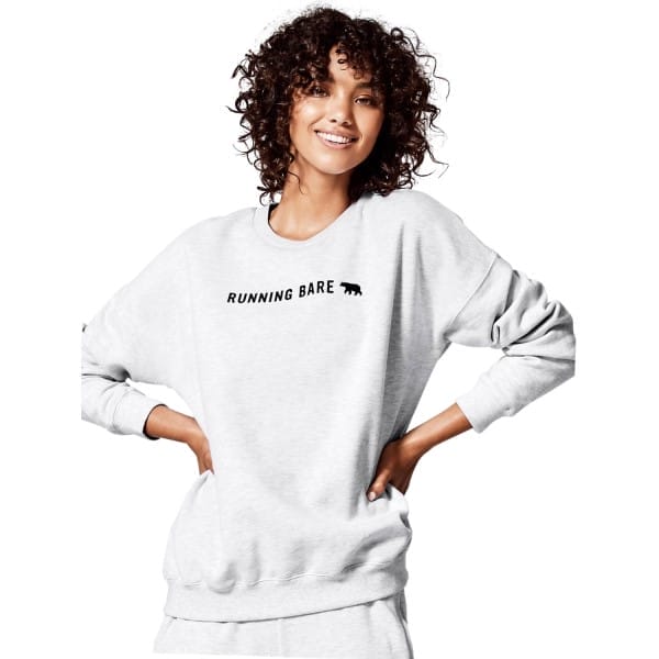 Fitness Mania - Running Bare Heritage Womens Training Sweatshirt - Snow Marle