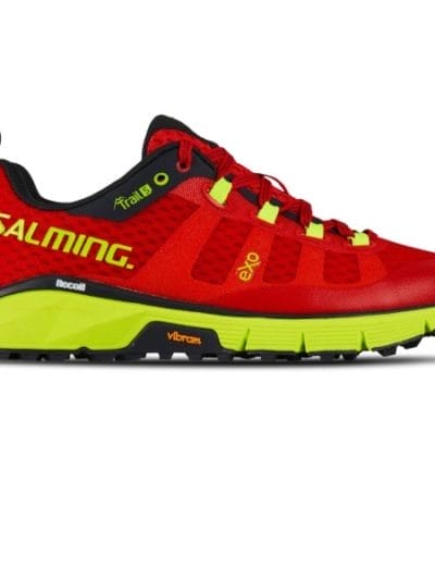 Fitness Mania - Salming Trail 5 - Womens Trail Running Shoes - Poppy Red/Safety Yellow