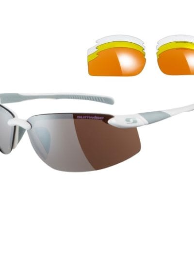 Fitness Mania - Sunwise Pacific Sports Sunglasses (supplied with 4 sets of lenses) - White