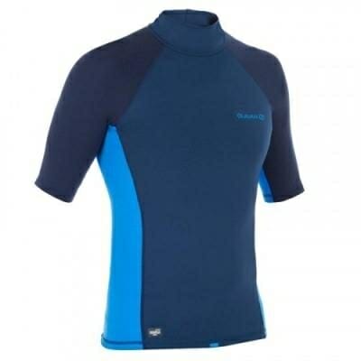 Fitness Mania - 900 Men's Short Sleeve Thermal fleece UV Protection surfing Top T-Shirt - Blue