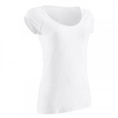 Fitness Mania - Active Women's Short-Sleeved Slim-Fit Fitness T-Shirt - White