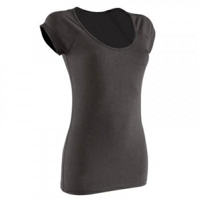 Fitness Mania - Active Women's Slim-Fit Short-Sleeved Fitness T-Shirt - Black
