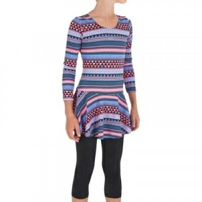 Fitness Mania - Audrey Sleeve Leg Knit Girl'S Swimsuit - Blue