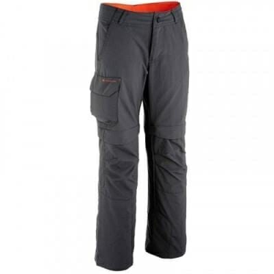 Fitness Mania - Boys' Convertible Hiking Trousers Hike 900 - Black