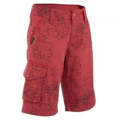 Fitness Mania - Boys' Hiking Shorts Hike 500 - Red