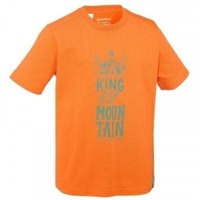 Fitness Mania - Boys' Hiking T-Shirt Hike 500 - Orange
