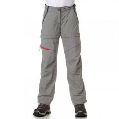 Fitness Mania - Girls' Convertible Hiking Trousers Hike 900 - Grey