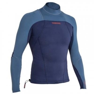 Fitness Mania - Men's Long Sleeve Rash Vest 900 Thermal - Neoprene 2mm - Blue