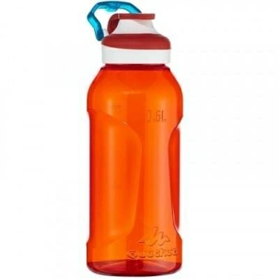 Fitness Mania - Plastic Hiking Water Bottle 500 0.5 Litre Fast Opening Cap (Tritan) - Red