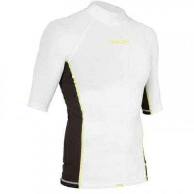 Fitness Mania - UV-resistant short-sleeved men's Ripple White Black Top