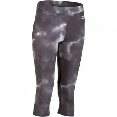Fitness Mania - WOMEN'S CYCLING TIGHTS 2-IN-1 500 - CLOUD PRINT/GREY