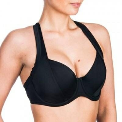 Fitness Mania - Women's Minimiser Swimsuit Top - Black - Eden
