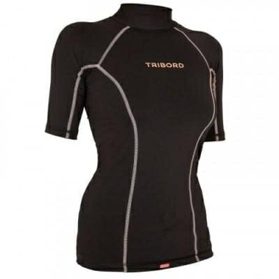 Fitness Mania - Women's Short Sleeve Rash Vest UV Protection - Black
