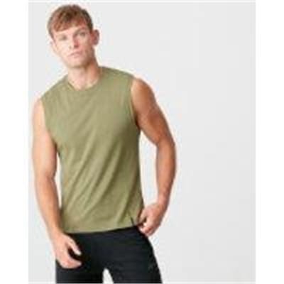 Fitness Mania - Luxe Classic Sleeveless T-Shirt - Light Olive - S