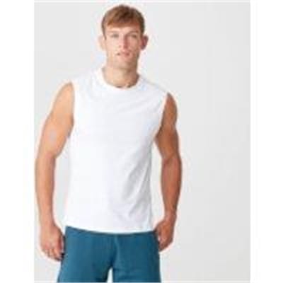 Fitness Mania - Luxe Classic Sleeveless T-Shirt - White - XS