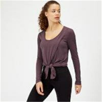 Fitness Mania - Twist Long Sleeve T-Shirt - Mauve - S