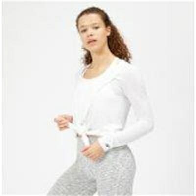 Fitness Mania - Twist Long Sleeve T-Shirt - White - XS