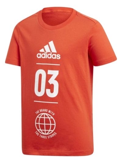 Fitness Mania - Adidas Sport ID Kids Boys T-Shirt - Active Red/White