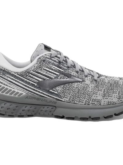 Fitness Mania - Brooks Adrenaline GTS 19 Knit - Mens Running Shoes - Grey/White/Ebony