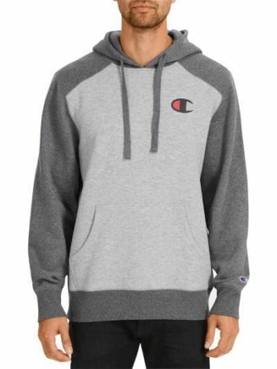 Fitness Mania - Champion C Logo Two Tone Mens Hoodie - Oxford Heather/Charcoal Heather