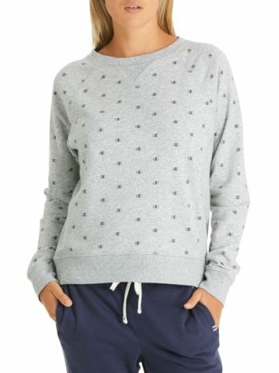 Fitness Mania - Champion Heritage Crew Womens Sweatshirt - Oxford Grey Heather