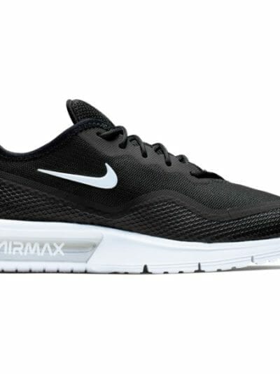 Fitness Mania - Nike Air Max Sequent 4.5 - Mens Sneakers - Black/White