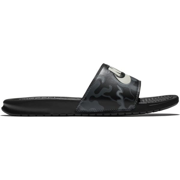Fitness Mania - Nike Benassi Just Do It Print - Mens Slides - Black/Summit White