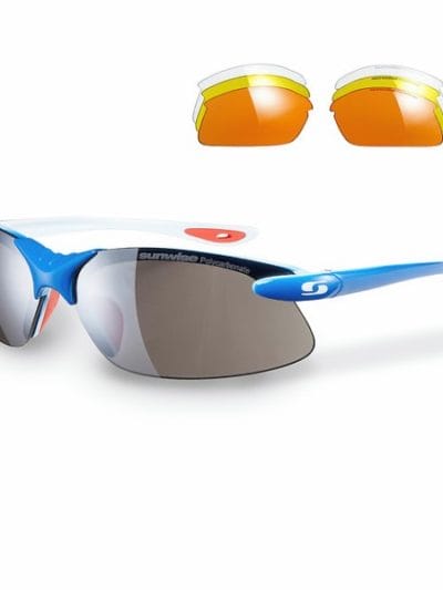 Fitness Mania - Sunwise Windrush Sports Sunglasses + 4 Lens Sets - Blue