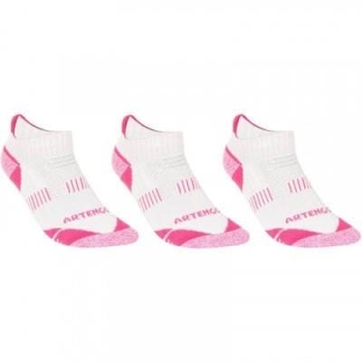 Fitness Mania - Adult Low Sports Socks RS900 - 3 Pack - White and Pink