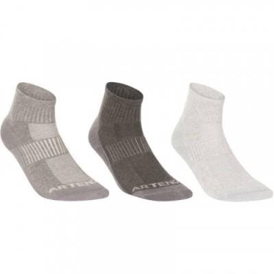 Fitness Mania - Adult Mid Sports Socks RS500 - 3 Pack - Mottled Grey