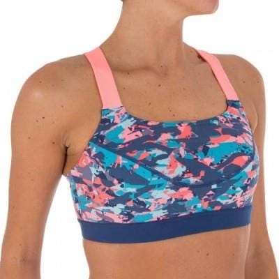 Fitness Mania - Anna Chlorine-Resistant Aquabiking Crop Top - All Crac Orange