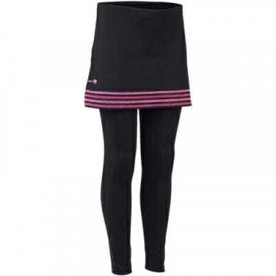 Fitness Mania - Girls' Tennis Badminton Squash Skirt Thermic 500 - Black