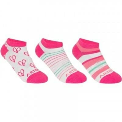 Fitness Mania - Junior Low Sports Socks RS160 - 3 Pack - White and Pink