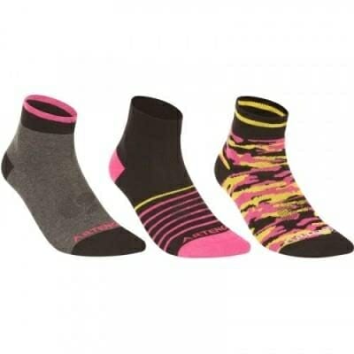 Fitness Mania - Junior Mid Sports Socks RS160 - 3 Pack - Black and Pink