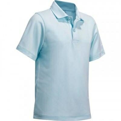 Fitness Mania - Kids' Junior Tennis Badminton Squash Polo Shirt Essential 100 - Light Blue