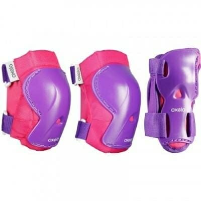 Fitness Mania - Play Inline Skate Skateboarding and Scootering Protectors Set of 3 - Pink/Purple