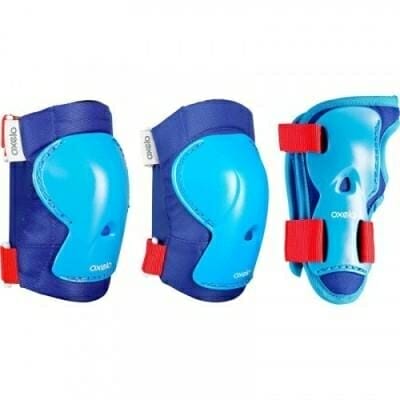 Fitness Mania - Play Kids' Inline Skate Skateboard and Scooter Protectors Set of 3 - Blue/Red